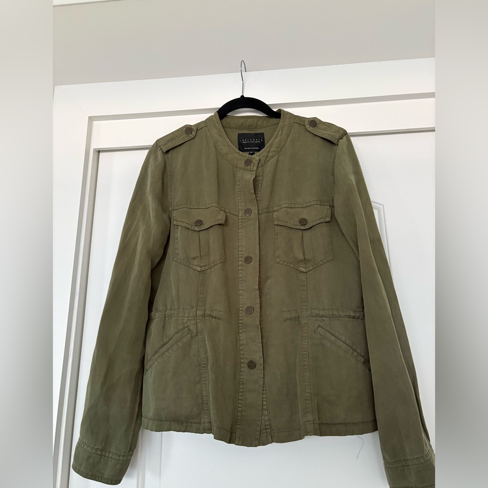 Sanctuary Olive Green Utility Snap-Front Jacket